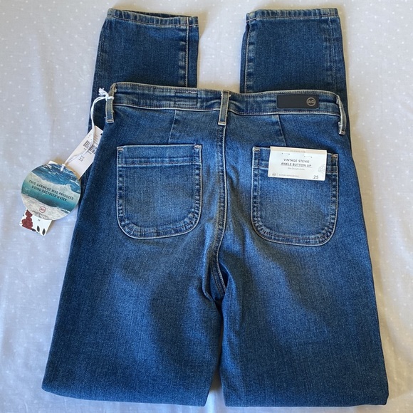 AG Vintage Stevie Button Up Slim Straight Ankle Jeans Size 25 - Picture 3 of 11
